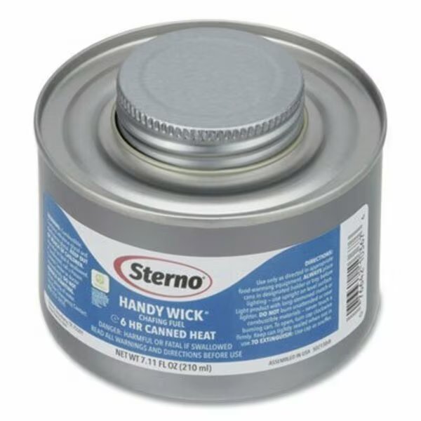 Sterno, Handy Wick Chafing Fuel, Can, Methanol, Six-Hour Burn, 24PK, Sterno Group, Mfr#: 10368