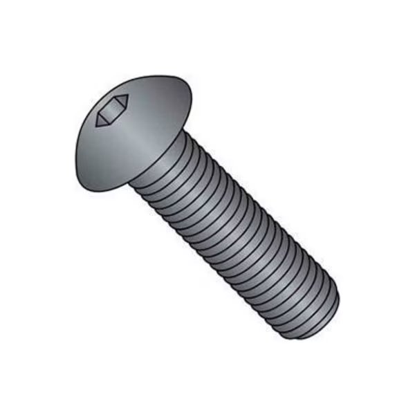 M6 x 1.0 x 16mm Button Socket Cap Screw - Steel - Black Oxide - DIN 125B - Class 10.9 - Pkg of 100, Titan Fasteners, Mfr#: BMJ06016