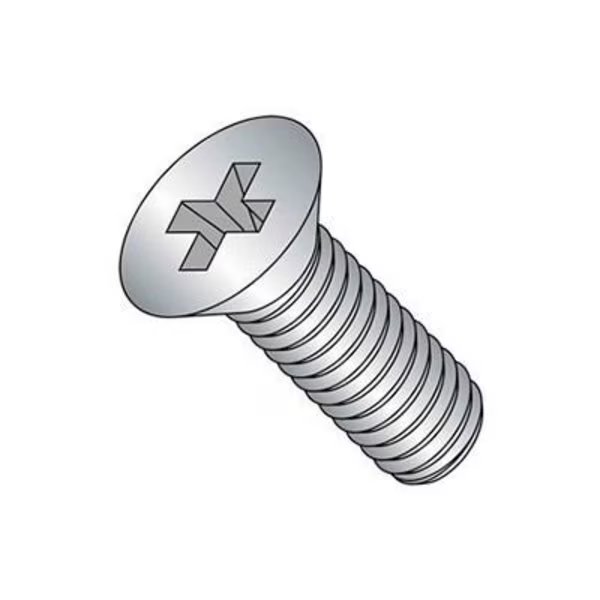M6 x 1.0 x 8mm Machine Screw - Phillips Flat Head - Steel - Zinc - DIN 125B - Pkg of 100, Titan Fasteners, Mfr#: CMC06008