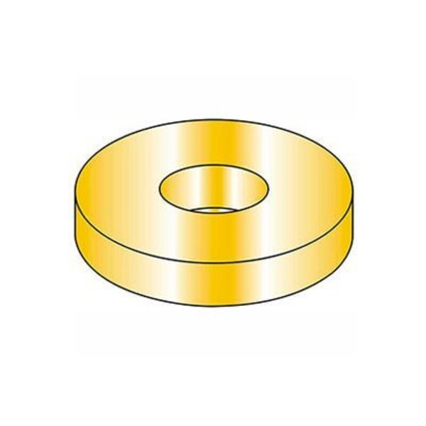 1/4in Flat Washer - SAE - Extra Thick - 9/32in I.D. - Steel - Yellow Zinc - Grade 8 - Pkg of 50, Titan Fasteners, Mfr#: MEG04