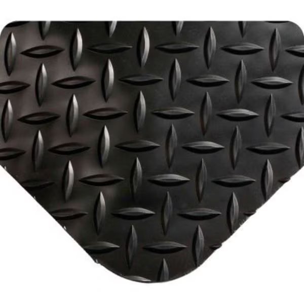 Global Industrial Diamond-Plate Anti Fatigue Mat 9/16in Thick 3W x 5L Black, Tennesee Mat Co, Mfr#: 495.916X3X5BK