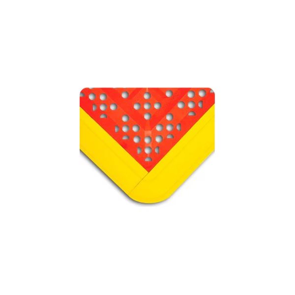 Wearwell F.I.T. Emergency Shower Mat Kit 5/8in Thick 2.25' x 2.5' Red/Yellow Edging, Tennesee Mat Co, Mfr#: 546.58x27x30RDYL