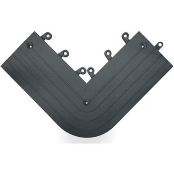 Wearwell ErgoDeck Heavy Duty Outside Corner 7/8in Thick 1.25' x 1.25' Black - Case of 4, Tennesee Mat Co, Mfr#: 560.78x6x15x15BK-CS4