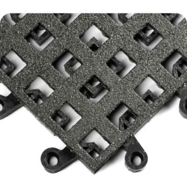 Wearwell ErgoDeck Heavy Duty Open Grid w/Gritshield 7/8in Thick 1.5' x 1.5' Black, Tennesee Mat Co, Mfr#: 561.78x18x18BK-CS10