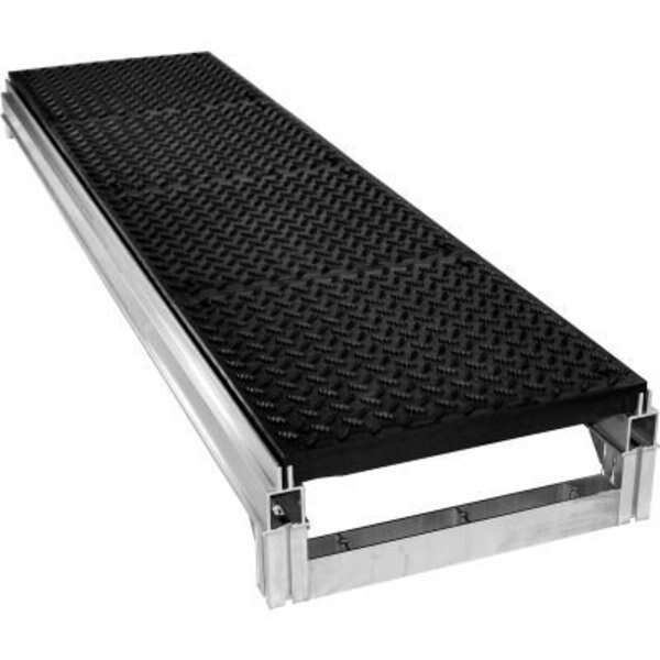 Wearwell FOUNDATION Diamond-Plate Platform KIT 8inH x 18inW x 36inL, Tennesee Mat Co, Mfr#: FP3x8x18x36BK