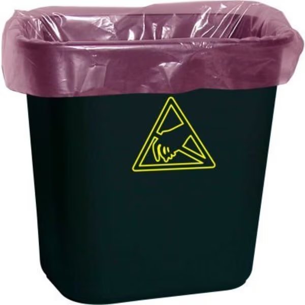 Dissipative Anti-Static Liners Pink, 7-10 Gal, Transforming Technologies, Mfr#: WBASLP