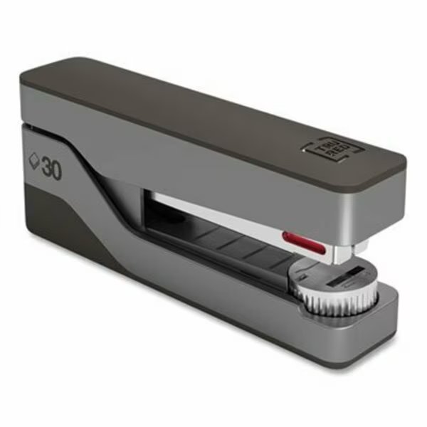 PREMIUM DESKTOP HALF STRIP STAPLER, 30-SHEET CAPACITY, GRAY/BLACK, Tru Red, Mfr#: 24418186