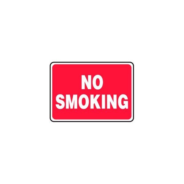 Accuform No Smoking Sign, 14inW x 10inH, Aluminum, Accuform, Mfr#: MSMK570VA