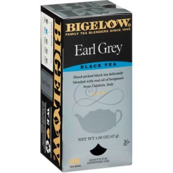 Bigelow Earl Grey Black Tea, 28/Box, Bigelow Tea Co, Mfr#: RCB003481