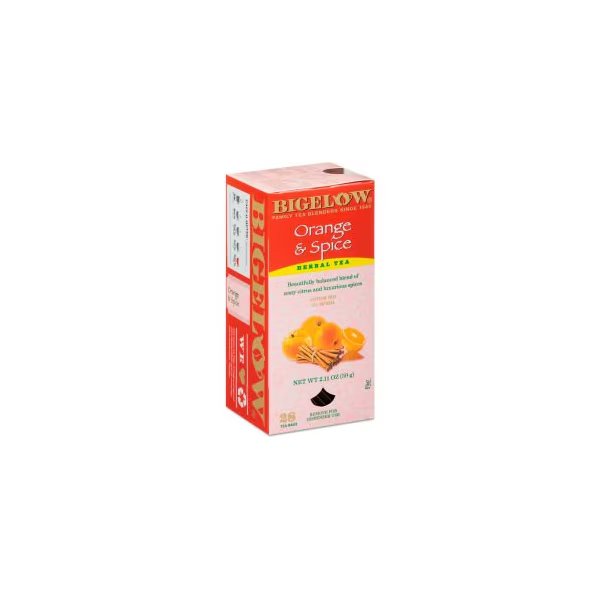 Bigelow Orange and Spice Herbal Tea, 28/Box, Bigelow Tea Co, Mfr#: RCB00398