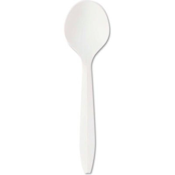 , Soup Spoons, Polypropylene , White, 1000/Carton, Boardwalk, Mfr#: MWPPSS
