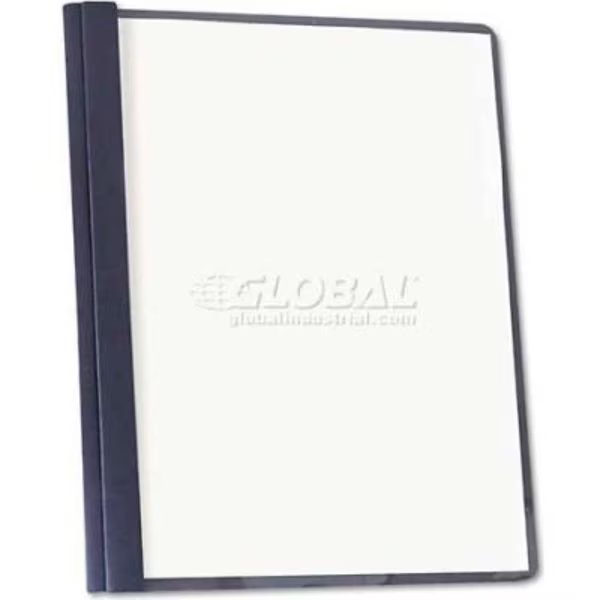 Clear Front Report Cover, Tang Fasteners, Letter Size, Dark Blue, 25/Box, Universal, Mfr#: UNV57122***