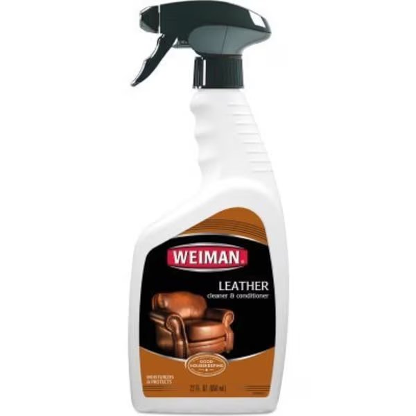 WEIMAN Leather Cleaner And Conditioner, Floral Scent, 22 Oz. Trigger Spray Bottle, 6/Ct, Weiman Products, Mfr#: 107