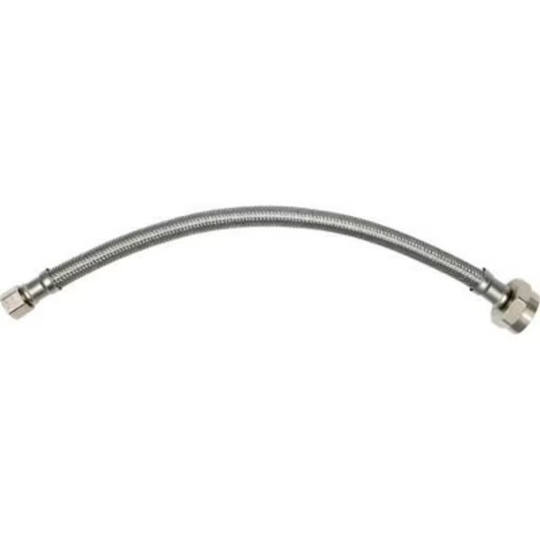 THEWORKS SS Toilet Line - 3/8in OD x 7/8in Brass Nut x 12in, Robinson Tech International New Jersey, Mfr#: SL126