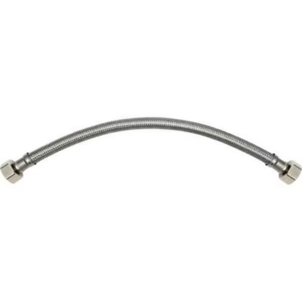 THEWORKS SS Faucet Supply line - 1/2in FIP x 1/2in FIP x 20in, Robinson Tech International New Jersey, Mfr#: SL133