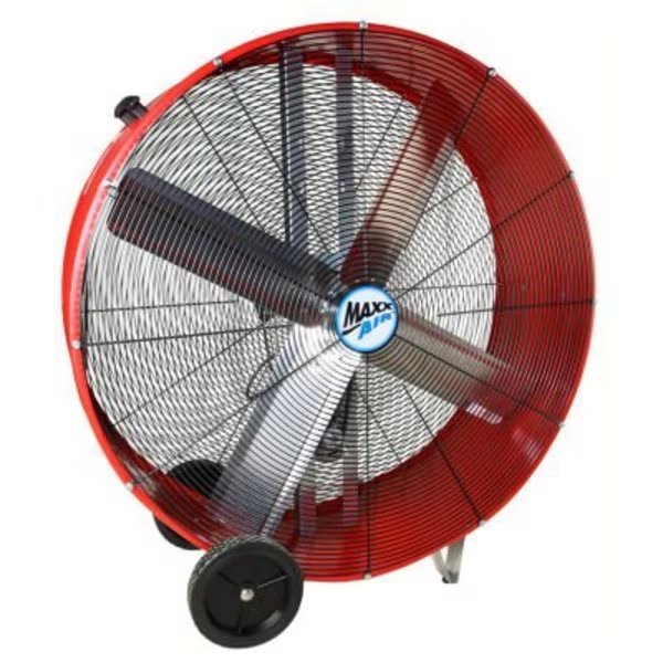 MaxxAir 30in Direct Drive Heavy Duty Portable Barrel Fan 5500 CFM, Ventamatic, Mfr#: BF30DDREDUPS