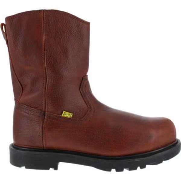 Iron Age IA0195 Men's 10in Wellington Flex-Met Leather Boot w/ Side Zipper, Brown, Size 14 M, Warson Brands., Mfr#: IA0195-M-14