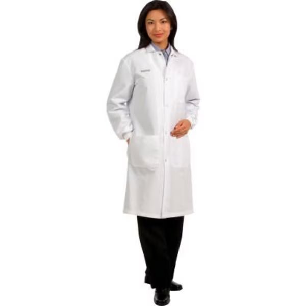 Unisex Snap Front Lab Coat, White, XS, Superior Surgical Manufacturing, Mfr#: 439XS