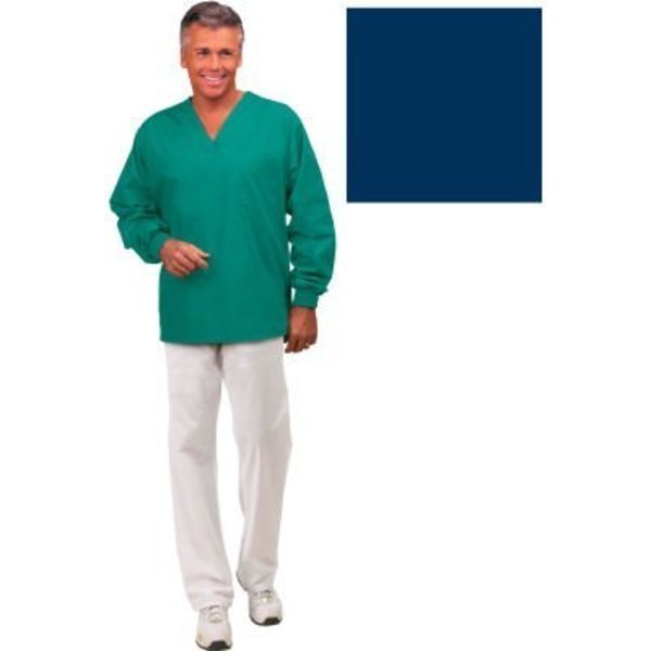 Unisex Long Sleeve Scrub Shirt, Non-Reversible, Navy, M, Superior Surgical Manufacturing, Mfr#: 6689M