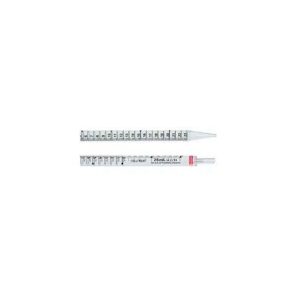 CELLTREAT 25mL Serological Pipet, Individually Wrapped, Sterile, Polystrene, 400/PK, Celltreat Scientific Products, Mfr#: 229026B