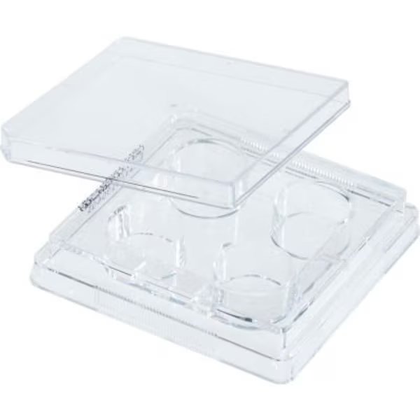 CELLTREAT 4 Well Non-treated Plate with Lid, Individual, Sterile, 50/PK, Celltreat Scientific Products, Mfr#: 229503
