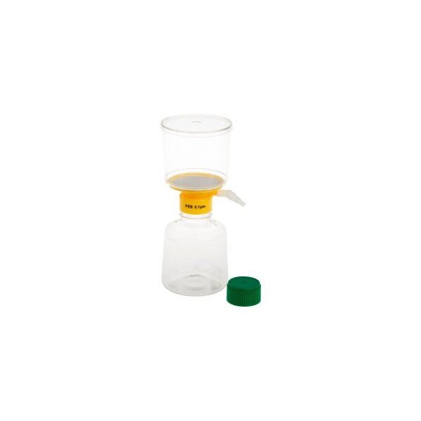 CELLTREAT 500mL Filter System, PES Filter, 0.10m, 90mm, Sterile, Polystyrene, 12/PK, Celltreat Scientific Products, Mfr#: 229723