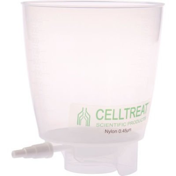 CELLTREAT 1000mL PP Bottle Top Filter, Nylon Filter, 0.45m, 90mm, Non-Sterile, 12/PK, Celltreat Scientific Products, Mfr#: 229736