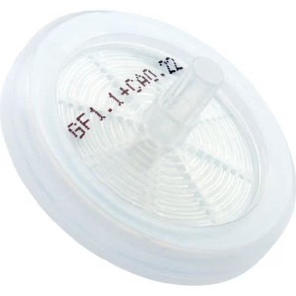 CELLTREAT Syringe Filter, 0.22m w/ GF Prefilter, 30mm, Sterile, Red, Polypropylene, 30PK, Celltreat Scientific Products, Mfr#: 229769