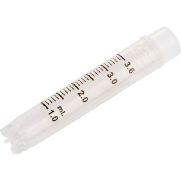 CELLTREAT 3.6mL CF Cryogenic Vial, Internal Thread, Self-Standing, Sterile, Polypropylene, 100PK, Celltreat Scientific Products, Mfr#: 229917