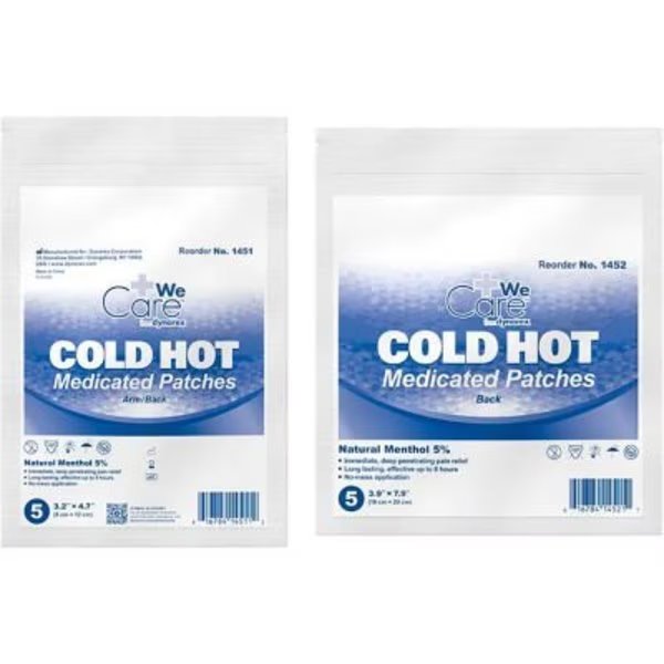 Dynarex Cold Hot Medicated Patches For Back, 180 Pcs, Dynarex, Mfr#: 1452