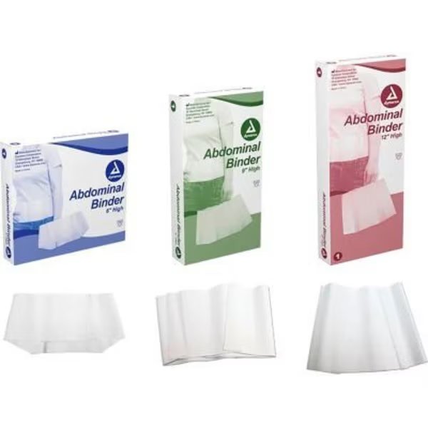 Dynarex Abdominal Binder, Small, Fits 24in x 30in Waist, 6inH, Pack of 10, Dynarex, Mfr#: 4370