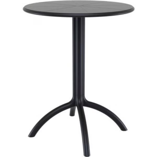 Siesta Octopus 24in Round Resin Bistro Table, Black, Cozydays Dba Compamia, Mfr#: ISP160-BLA