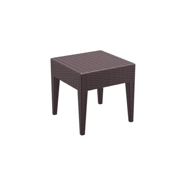 Siesta Miami Wickerlook Square Resin Side Table, Brown, Cozydays Dba Compamia, Mfr#: ISP858-BR