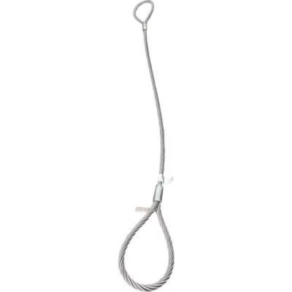 Lift America Wire Rope Sling 1/2in x 10' Eye & Eye, 3800/5000/10000 Lbs Cap, Mazzella, Mfr#: S102007