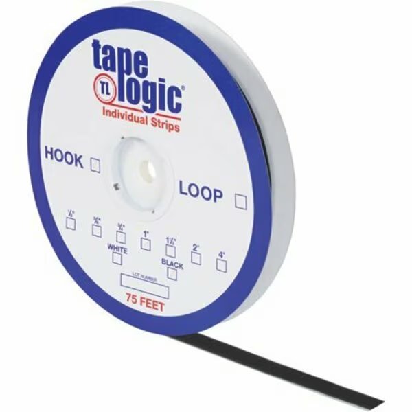 2'' x 75' Black Hook Tape Logic Individual Tape Strip Roll, Bsc Preferred, Mfr#: S-12730