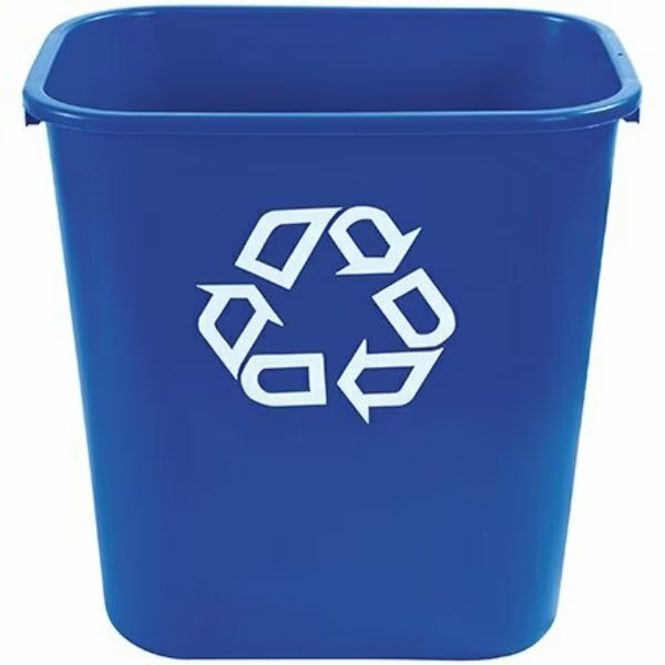 Rubbermaid Office Recycling Container - 7 Gallon, Blue, Bsc Preferred, Mfr#: H-1384BLU