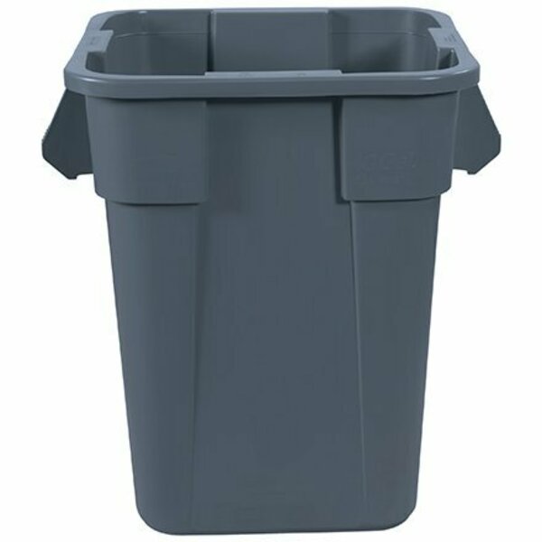 Rubbermaid Brute Square Trash Can - 40 Gallon, Gray, Bsc Preferred, Mfr#: H-3493GR