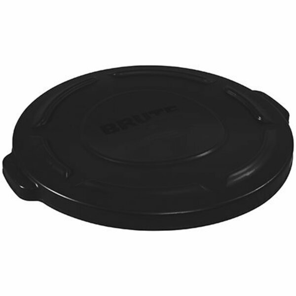Rubbermaid Brute Flat Trash Can Lid - 20 Gallon, Black, Bsc Preferred, Mfr#: H-1856BL
