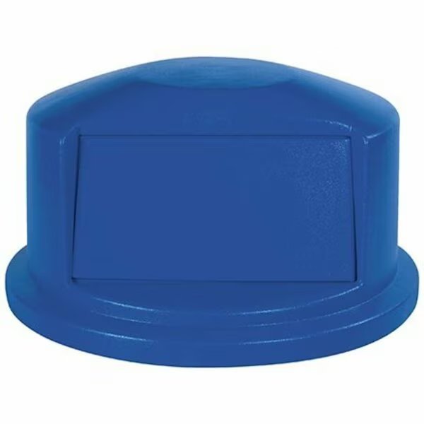 Rubbermaid Brute Domed Trash Can Lid - 32 Gallon, Blue, Bsc Preferred, Mfr#: H-1473BLU