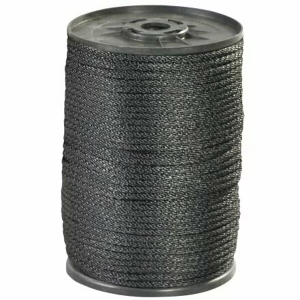 1/4'', 1,150 lb, Black Solid Braided Nylon Rope, Bsc Preferred, Mfr#: S-17651
