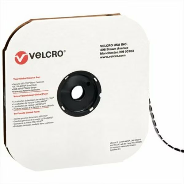 3/8'' - Hook - Black VELCRO Brand Tape - Individual Dots, 1800PK, Bsc Preferred, Mfr#: S-13655