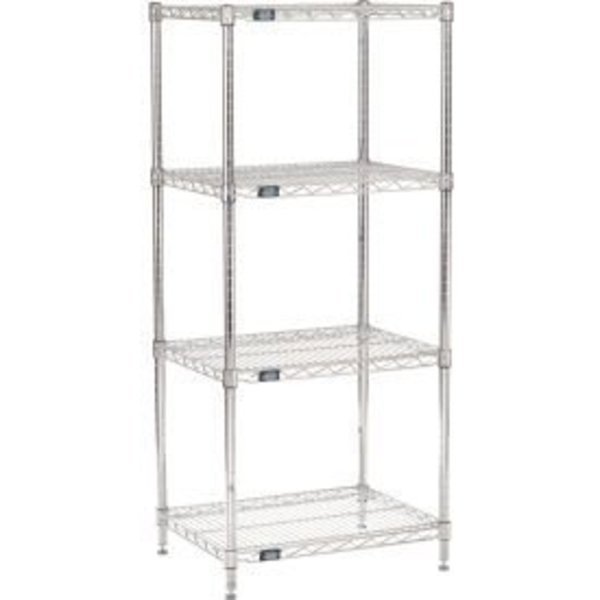 Nexel    Chrome Wire Shelving Starter - 30"W x 18"D x 54"H, Global Equipment, Mfr#: 18305C