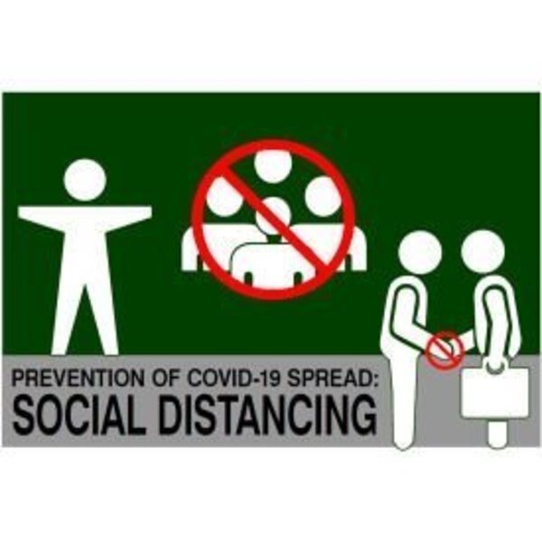 NoTrax Social Distancing Safety Message Mat 38 Thick 4' x 6' Green, Superior Manufacturing Group Notrax, Mfr#: 194SSD46GN
