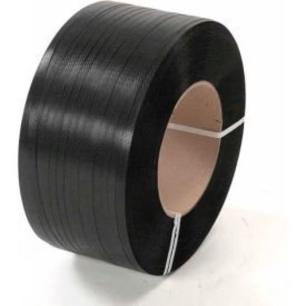 GEC 16" x 6" Core Polypropylene Strapping, 9000'L x 1/2"W x 0.018" Thick, Black, Pac Strapping Products, Mfr#: 48H.30.0190