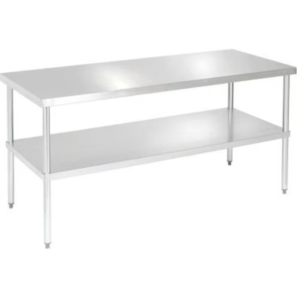Aero Manufacturing Workbench W/Adjustable Undershelf, 16 Ga. 430 Series Stainless, 96"Wx30"D, Aero, Mfr#: 4TS-3096