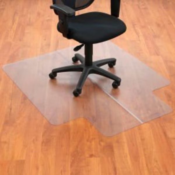 Interion® Office Chair Mat for Hard Floor - 45"W x 53"L with 25" x 12" Lip - Straight Edge, Aleco, Mfr#: 130227