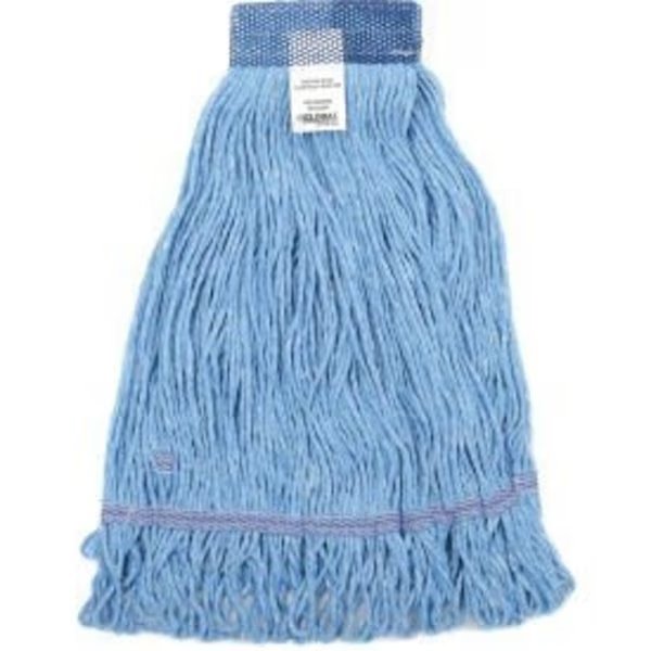 Global Industrial„¢ Medium Blue Looped Mop Head, Wide Band, Nexstep Commercial Products, Mfr#: 97156-PL