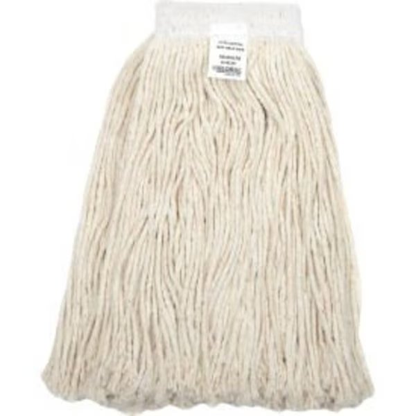 Global Industrial„¢ 24 oz. Cotton Cut-End Mop Head, 4Ply, Wide Band, Nexstep Commercial Products, Mfr#: 97724V-WB-PL