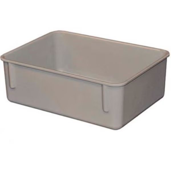 Molded Fiberglass Toteline Nesting Tote 920108 - 11-3/4"L x 8-3/4"W x 4-1/8"H, Gray, Mfg Tray, Mfr#: 9201085136