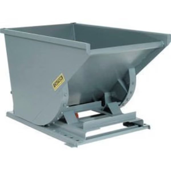Global Industrial„¢ Medium-Duty Self Dumping Forklift Hopper, 1 Cu. Yd., 4000 Lbs, Gray, Mccullough Industries, Mfr#: 10055GY